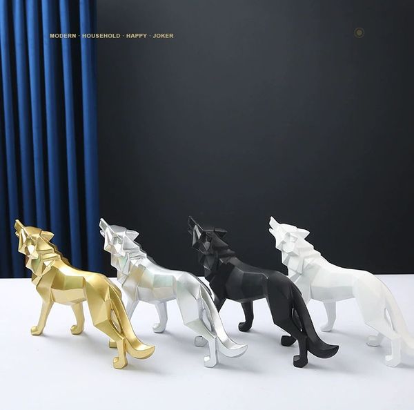 Tượng chó sói origami trang trí