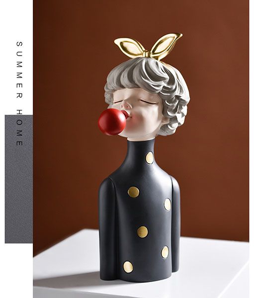 Tượng cô gái bubble trang trí