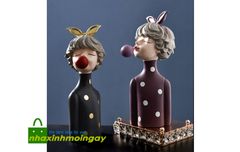 Tượng cô gái bubble trang trí