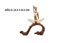 Tượng cô gái tập yoga áo trắng