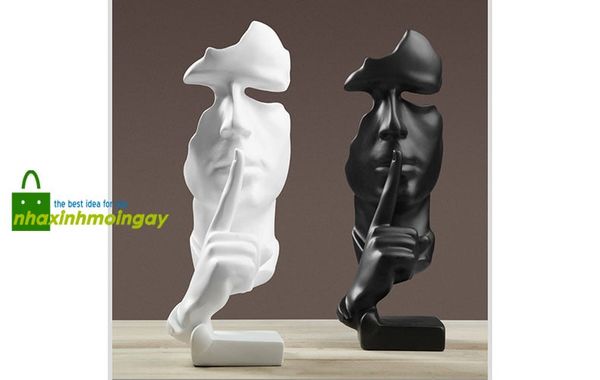 Tượng im lặng trắng đen