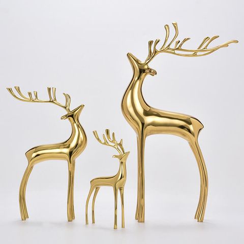 Bộ tượng 3 nai đồng trang trí phòng khách cao cấp