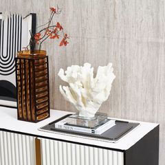 Tượng san hô trang trí nghệ thuật đế pha lê