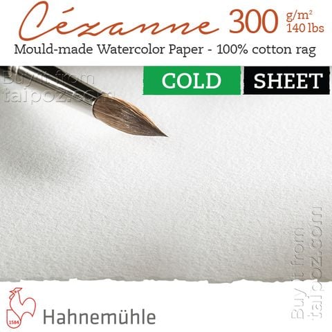 Giấy màu nước Cezanne 300gsm cold-pressed, tờ lẻ