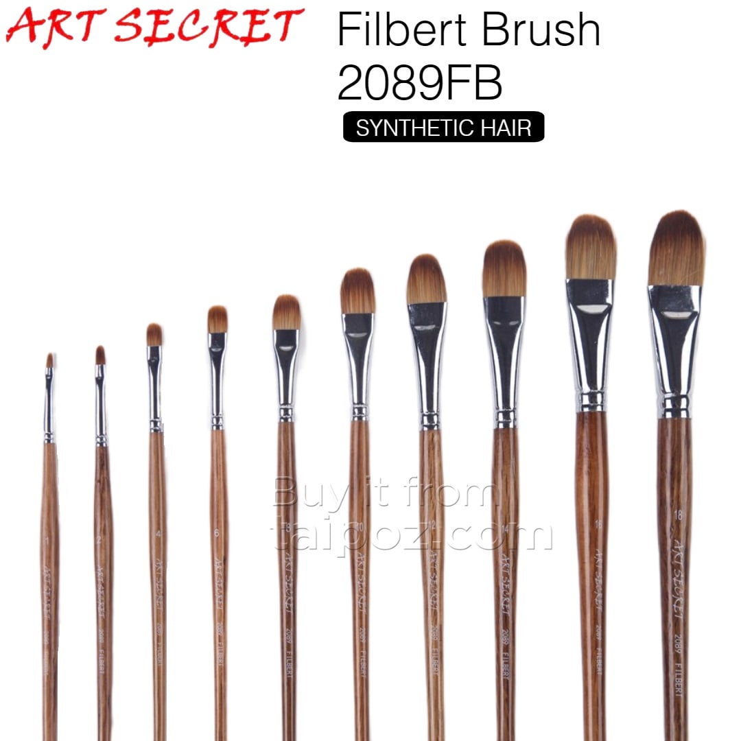 Cọ vẽ màu nước, acrylic Art Secret 2089FB - cọ hạt phỉ (filbert) – Taipoz