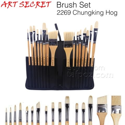 Bộ cọ 16 cây vẽ màu sơn dầu và Acrylic Art Secret 2269