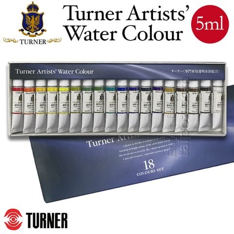 Màu nước hạng họa sĩ Turner Artists Watercolour, hộp 18 màu