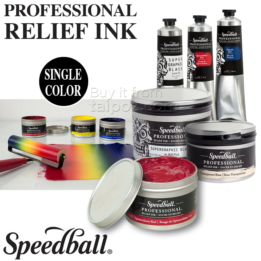 Speedball Professional Relief Ink - Crimson Red 8oz