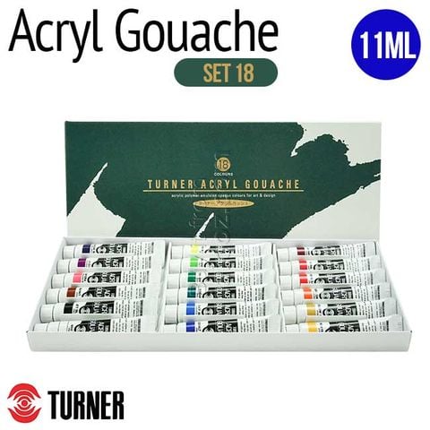 Màu Turner Acryl Gouache tuýp 11ml, set 18