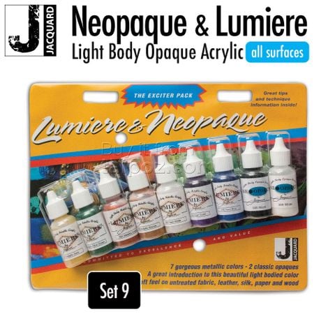 Màu vẽ đa chất liệu Jacquard Lumiere/Neopaque, Exciter Pack