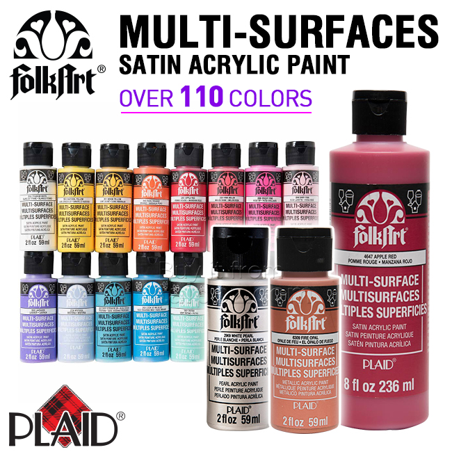 Shop Plaid FolkArt ® Multi-Surface Metallic Acrylic Paints - Fire Opal, 2  oz. - 6309 - 6309