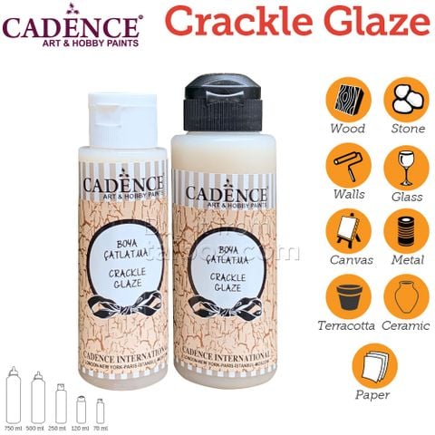 Keo phủ tạo nứt cho màu acrylic Cadence Crackle Glaze