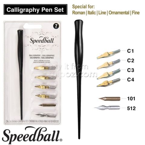 Bút chấm mực Speedball - bộ Calligraphy