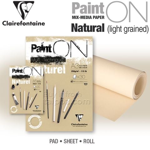 Sổ vẽ đa năng Clairefontaine Paint ON, giấy màu Natural