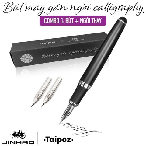 Combo bút máy gắn ngòi calligraphy cho người mới tập