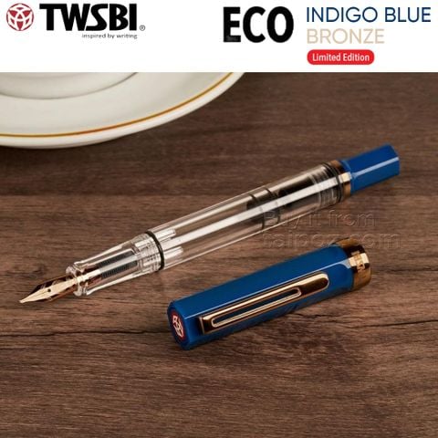Bút máy TWSBI Eco, Indigo Blue with Bronze