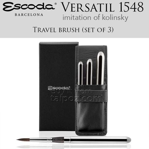 Bộ cọ màu nước Escoda Versatil 1252 - cọ travel kèm túi da