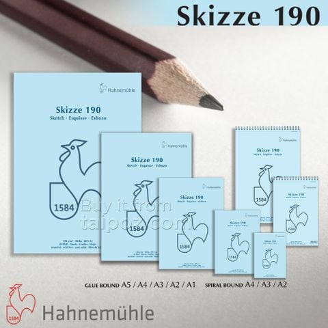 Sổ vẽ chì Hahnemuhle Skizze 190