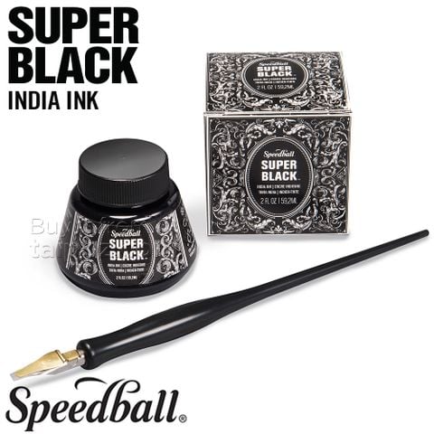 Mực đen Speedball Super Black India Ink