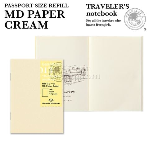 Sổ giấy Midori 025 MD Cream - passport size