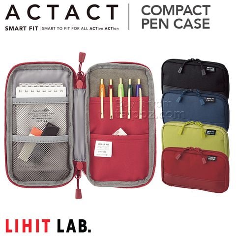 Túi vải đựng bút Lihit Lab Smart Fit ACTACT, kiểu compact