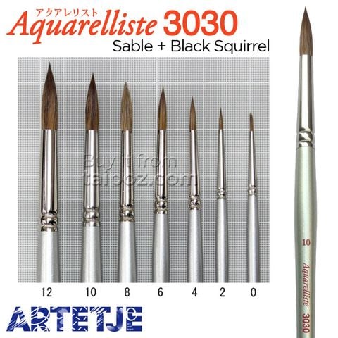 Cọ vẽ màu nước Artetje Aquarelliste 3030 - Cọ tròn