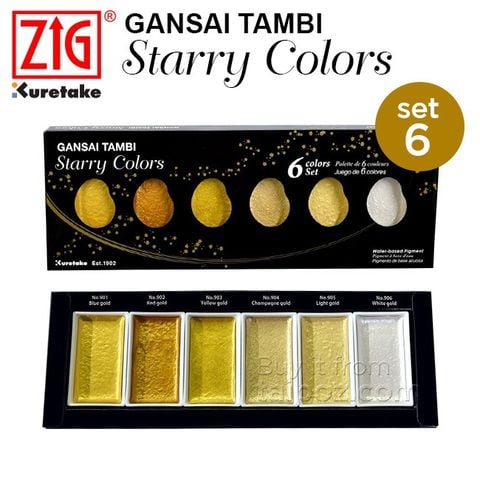 Màu nước Gansai Tambi Starry Colors bộ 6 màu