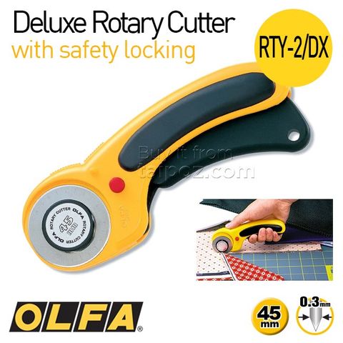 Dao tròn xoay có khóa lưỡi Olfa RTY-2/D, đường kính 45mm