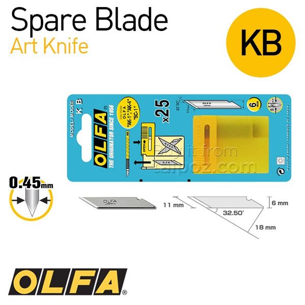 Olfa KB/25 Replacement Blades for Ofla AK-4