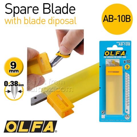 Lưỡi dao Olfa 9mm có kèm hộp bẻ lưỡi