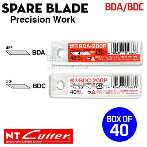 Lưỡi dao trổ NT Cutter, loại 30 độ và 45 độ