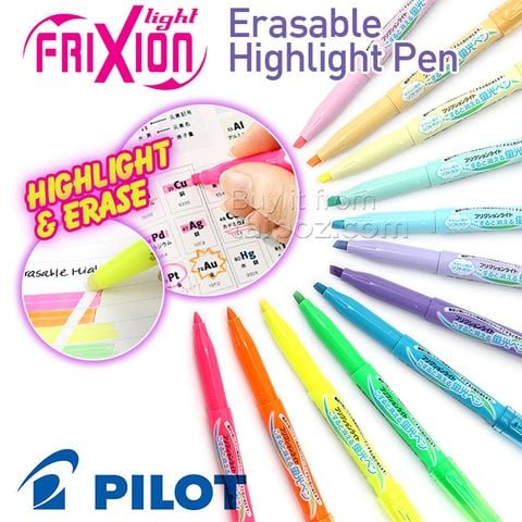 Bút highlight xoá được Pilot Frixion Light, bút lẻ