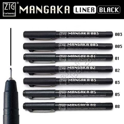 Bút đi nét Zig Mangaka, Black - cây lẻ