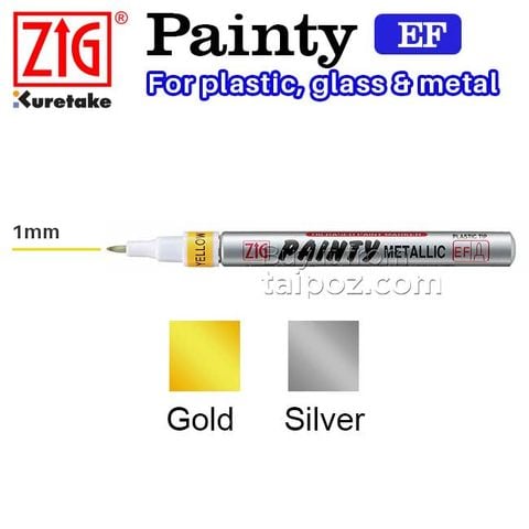 Bút vẽ trên nhựa, kính, kim loại Zig Painty Metallic, nét Extra Fine