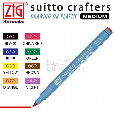 Bút vẽ trên nhựa Zig Suitto Crafters, Medium