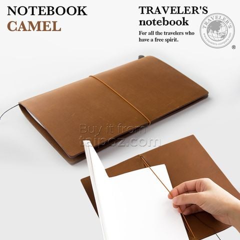 Sổ da Midori Traveler's Notebook, màu Camel