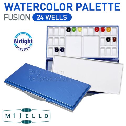Bảng pha màu nước Mijello Fusion, 24 ngăn