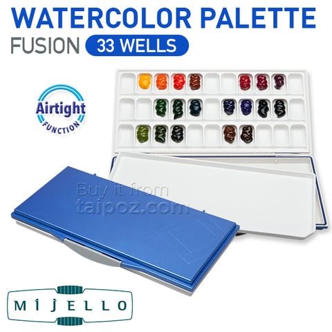 Bảng pha màu nước Mijello Fusion, 33 ngăn