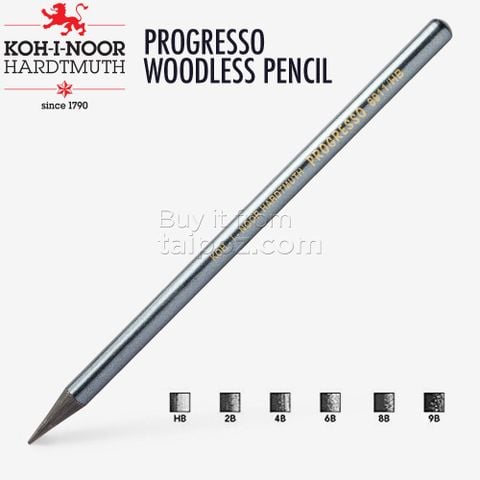 Chì graphite không vỏ Koh-i-noor Progresso Woodless