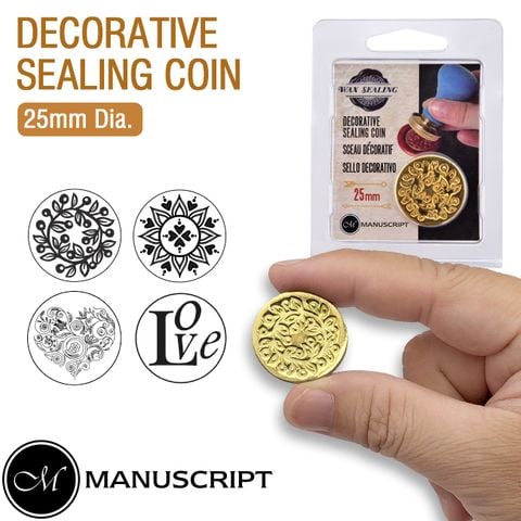 Con dấu wax seal tháo lắp Manuscript - đường kính 25mm