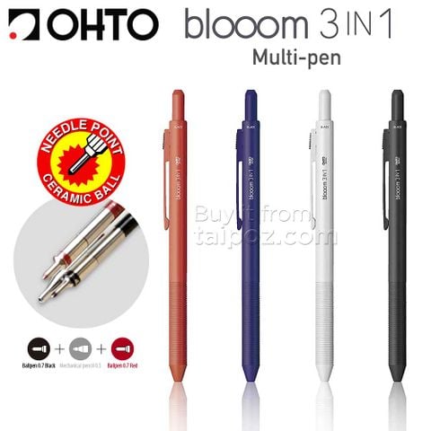 Bút bấm đa năng Ohto Blooom 3-in-1