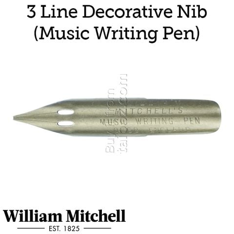 Ngòi Mitchell Music Writing (3 Line Decorative)