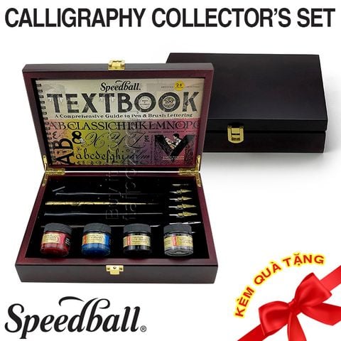 Bộ ngòi calligraphy Speedball Collector’s Set, hộp gỗ