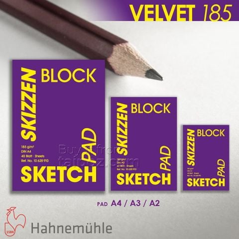 Sổ vẽ chì Hahnemuhle Velvet 185