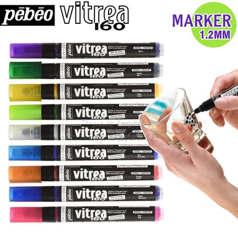 Bút vẽ kính Pebeo Vitrea 160, màu lẻ