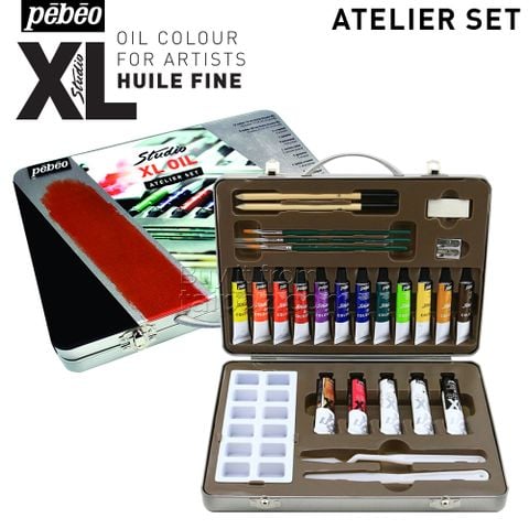 Bộ màu sơn dầu Pebeo Fine Studio XL kèm dụng cụ