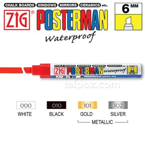 Bút vẽ trên nhiều chất liệu Zig Posterman 6.0mm