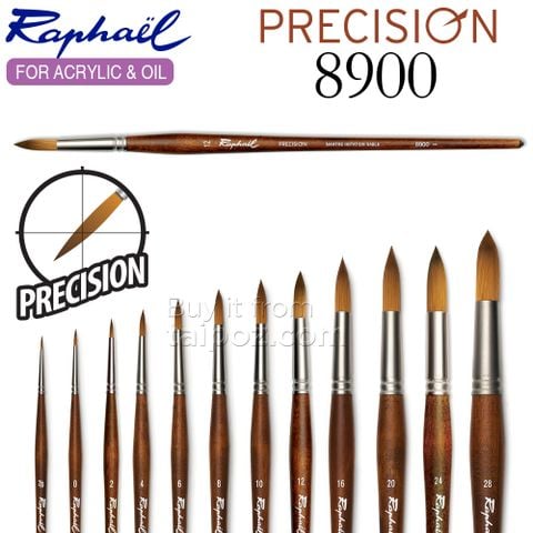 Cọ vẽ sơn dầu và acrylic Raphael Precision 8900 - Cọ tròn