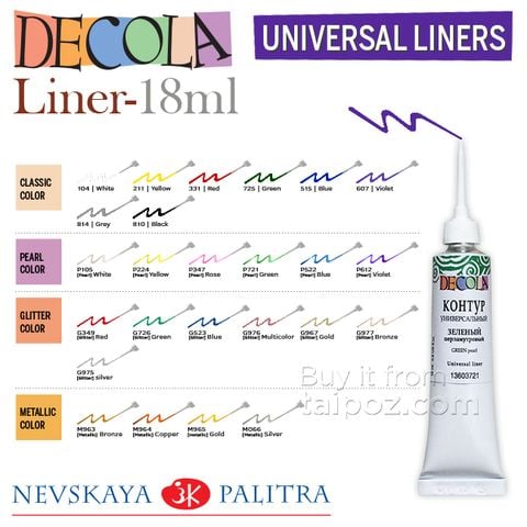 Vẽ viền Decola Universal Liner, vẽ trên mọi chất liệu