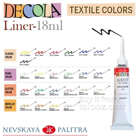 Vẽ viền Decola Liner, chuyên cho vải